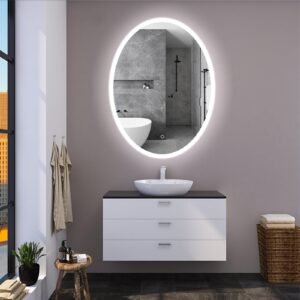 KEIRA 500×700 mm ovāls LED spogulis ar priekšējo apgaismojumu