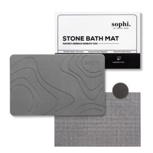 JAUNUMS! Diatomīta vannas istabas paklājiņš – tumši pelēks