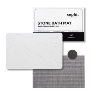 JAUNUMS! Diatomīta vannas istabas paklājiņš – balts