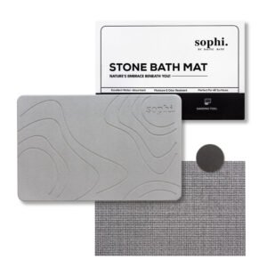 JAUNUMS! Diatomīta vannas istabas paklājiņš – gaiši pelēks