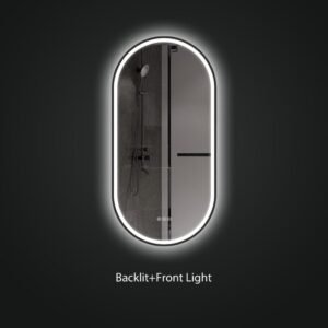 SOFI 500×1000 mm ovāls LED spogulis ar priekšējo un aizmugurējo apgaismojumu (2 LED joslas) - 1 SLĒDŽA VERSIJA