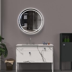 SARA 800 mm round LED mirror with front and rear lighting (2 LED strips)