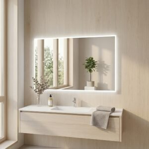 JUDI2 1600×800 mm rectangular LED mirror with front light