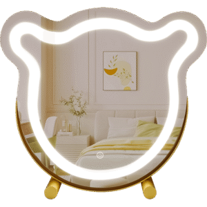 LovelyBear 450×480 mm LED bērnu istabas spogulis (meškiuka forma)