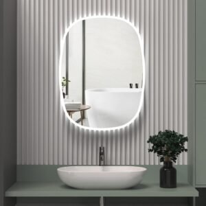 KARL 600×800 mm ovāls LED spogulis ar priekšējo apgaismojumu